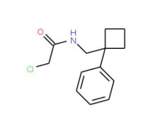 2-chloro-N-[(1-phenylcyclobutyl)methyl]acetamide - chemical structure image