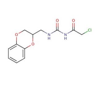 2-chloro-N-{[(2,3-dihydro-1,4-benzodioxin-2-ylmethyl)amino]carbonyl}acetamide - chemical structure image