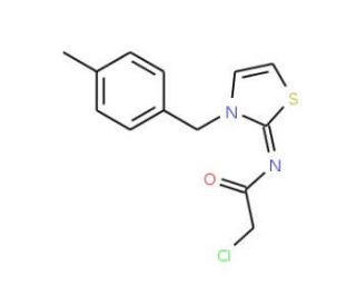2-chloro-N-[(2Z)-3-(4-methylbenzyl)-1,3-thiazol-2(3H)-ylidene]acetamide - chemical structure image