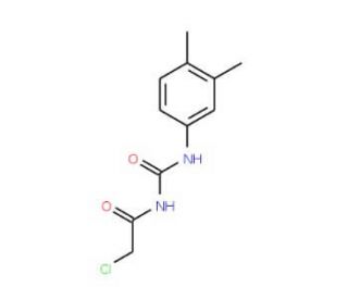 2-chloro-N-{[(3,4-dimethylphenyl)amino]carbonyl}acetamide (CAS 103405-98-7) - chemical structure image