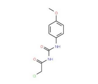 2-chloro-N-{[(4-methoxyphenyl)amino]carbonyl}acetamide (CAS 13558-78-6) - chemical structure image