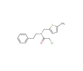 2-chloro-N-[(5-methylthien-2-yl)methyl]-N-(2-phenylethyl)acetamide - chemical structure image