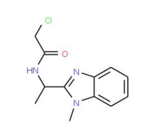 2-Chloro-N-[1-(1-methyl-1H-benzimidazol-2-yl)-ethyl]acetamide - chemical structure image