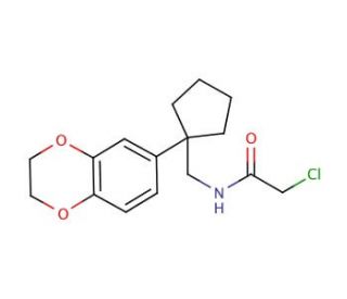 2-chloro-N-{[1-(2,3-dihydro-1,4-benzodioxin-6-yl)cyclopentyl]methyl}acetamide - chemical structure image