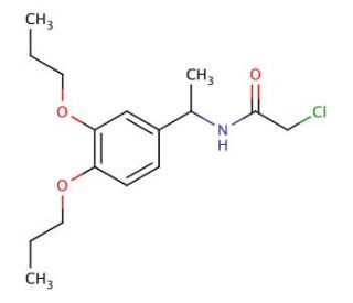 2-chloro-N-[1-(3,4-dipropoxyphenyl)ethyl]acetamide - chemical structure image