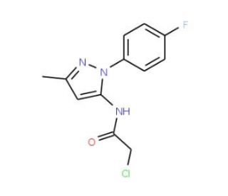 2-chloro-N-[1-(4-fluorophenyl)-3-methyl-1H-pyrazol-5-yl]acetamide - chemical structure image