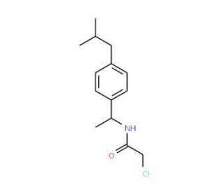 2-chloro-N-[1-(4-isobutylphenyl)ethyl]acetamide - chemical structure image