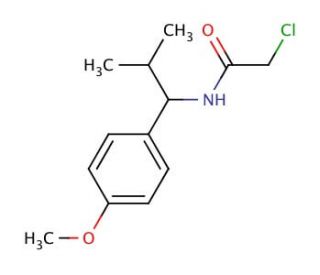 2-chloro-N-[1-(4-methoxyphenyl)-2-methylpropyl]acetamide - chemical structure image