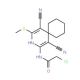 2-chloro-N-[1,5-dicyano-4-(methylthio)-3-azaspiro[5.5]undeca-1,4-dien-2-yl]acetamide - chemical structure image