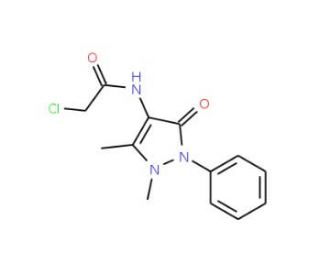 2-Chloro-N-(1,5-dimethyl-3-oxo-2-phenyl-2,3-dihydro-1H-pyrazol-4-yl)acetamide (CAS 3608-86-4) - chemical structure image