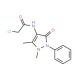 2-Chloro-N-(1,5-dimethyl-3-oxo-2-phenyl-2,3-dihydro-1H-pyrazol-4-yl)acetamide (CAS 3608-86-4) - chemical structure image