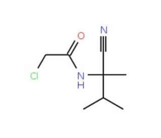 2-Chloro-N-(1-cyano-1,2-dimethyl-propyl)-acetamide - chemical structure image