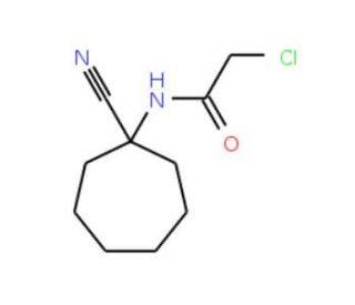 2-chloro-N-(1-cyanocycloheptyl)acetamide (CAS 78735-01-0) - chemical structure image