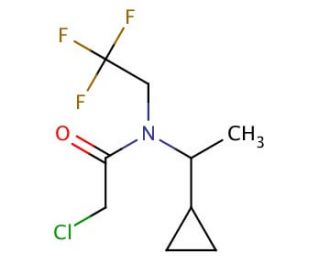 2-chloro-N-(1-cyclopropylethyl)-N-(2,2,2-trifluoroethyl)acetamide - chemical structure image