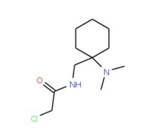 2-chloro-N-{[1-(dimethylamino)cyclohexyl]methyl}acetamide - chemical structure image