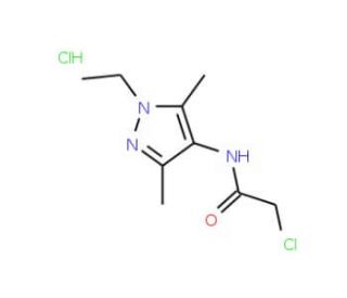 2-Chloro-N-(1-ethyl-3,5-dimethyl-1H-pyrazol-4-yl)-acetamide hydrochloride - chemical structure image