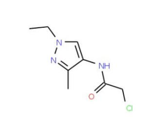 2-Chloro-N-(1-ethyl-3-methyl-1H-pyrazol-4-yl)-acetamide (CAS 957514-01-1) - chemical structure image