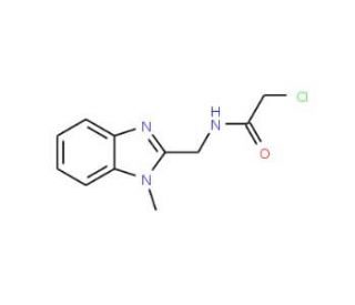 2-Chloro-N-(1-methyl-1H-benzoimidazol-2-ylmethyl)-acetamide - chemical structure image