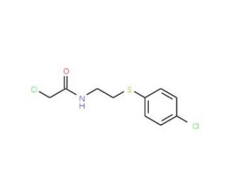 2-chloro-N-{2-[(4-chlorophenyl)thio]ethyl}acetamide (CAS 104864-59-7) - chemical structure image