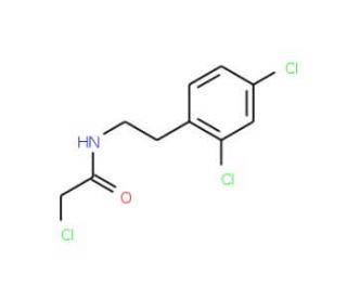 2-Chloro-N-[2-(2,4-dichloro-phenyl)-ethyl]-acetamide (CAS 34162-22-6) - chemical structure image