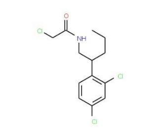 2-Chloro-N-[2-(2,4-dichloro-phenyl)-pentyl]-acetamide - chemical structure image