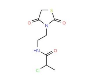 2-chloro-N-[2-(2,4-dioxo-1,3-thiazolidin-3-yl)ethyl]propanamide - chemical structure image