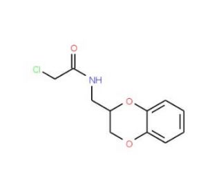 2-chloro-N-(2,3-dihydro-1,4-benzodioxin-2-ylmethyl)acetamide (CAS 119750-12-8) - chemical structure image