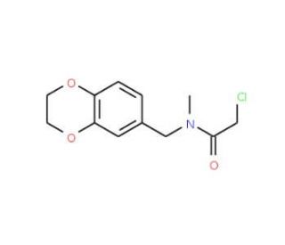 2-chloro-N-(2,3-dihydro-1,4-benzodioxin-6-ylmethyl)-N-methylacetamide - chemical structure image