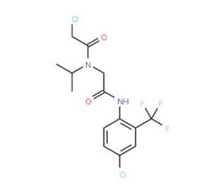 2-chloro-N-(2-{[4-chloro-2-(trifluoromethyl)phenyl]amino}-2-oxoethyl)-N-isopropylacetamide - chemical structure image