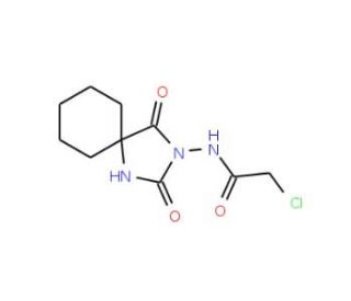 2-Chloro-N-(2,4-dioxo-1,3-diaza-spiro[4.5]dec-3-yl)-acetamide - chemical structure image