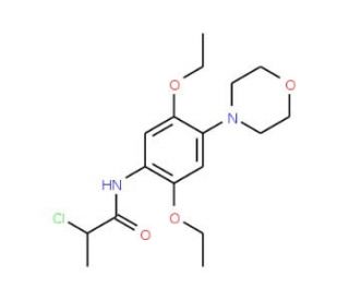 2-chloro-N-(2,5-diethoxy-4-morpholin-4-ylphenyl)propanamide - chemical structure image