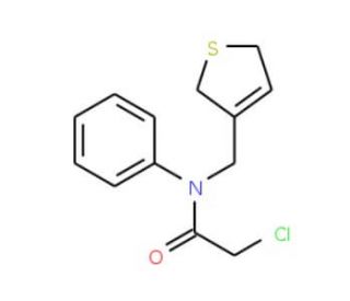 2-chloro-N-(2,5-dihydrothien-3-ylmethyl)-N-phenylacetamide - chemical structure image