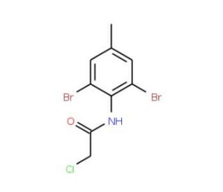 2-chloro-N-(2,6-dibromo-4-methylphenyl)acetamide (CAS 96686-53-2) - chemical structure image