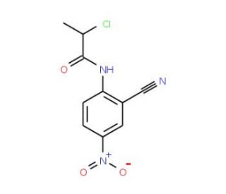 2-chloro-N-(2-cyano-4-nitrophenyl)propanamide - chemical structure image