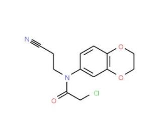 2-chloro-N-(2-cyanoethyl)-N-2,3-dihydro-1,4-benzodioxin-6-ylacetamide - chemical structure image