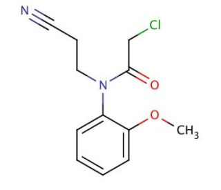 2-chloro-N-(2-cyanoethyl)-N-(2-methoxyphenyl)acetamide - chemical structure image