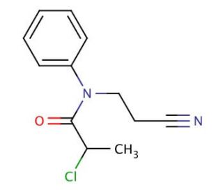 2-chloro-N-(2-cyanoethyl)-N-phenylpropanamide - chemical structure image