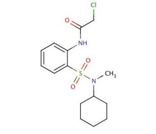 2-chloro-N-(2-{[cyclohexyl(methyl)amino]sulfonyl}phenyl)acetamide - chemical structure image