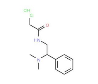 2-chloro-N-[2-(dimethylamino)-2-phenylethyl]acetamide hydrochloride (CAS 1170638-48-8) - chemical structure image