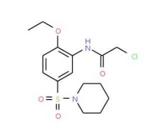 2-chloro-N-[2-ethoxy-5-(piperidin-1-ylsulfonyl)phenyl]acetamide - chemical structure image