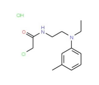 2-chloro-N-{2-[ethyl(3-methylphenyl)amino]ethyl}acetamide hydrochloride (CAS 42992-30-3) - chemical structure image