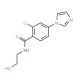2-Chloro-N-(2-hydroxyethyl)-4-(1H-imidazol-1-yl)-benzenecarboxamide - chemical structure image