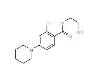 2-Chloro-N-(2-hydroxyethyl)-4-piperidinobenzenecarboxamide - chemical structure image