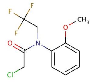 2-chloro-N-(2-methoxyphenyl)-N-(2,2,2-trifluoroethyl)acetamide - chemical structure image