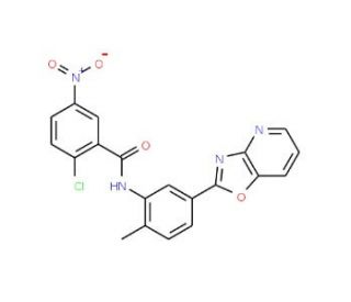 2-Chloro-N-(2-methyl-5-oxazolo[4,5-b]pyridin-2-yl-phenyl)-5-nitro-benzamide - chemical structure image
