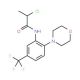 2-chloro-N-[2-morpholin-4-yl-5-(trifluoromethyl)phenyl]propanamide - chemical structure image