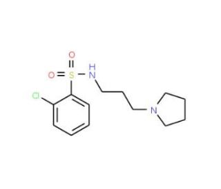 2-Chloro-N-[3-(1-pyrrolidinyl)propyl]-benzenesulfonamide - chemical structure image
