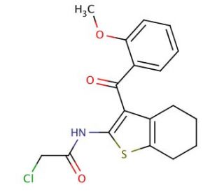 2-chloro-N-[3-(2-methoxybenzoyl)-4,5,6,7-tetrahydro-1-benzothien-2-yl]acetamide - chemical structure image