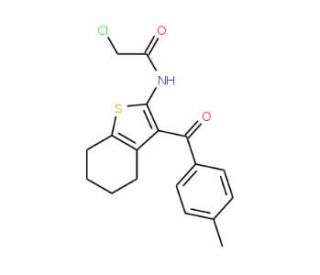 2-Chloro-N-[3-(4-methyl-benzoyl)-4,5,6,7-tetrahydro-benzo[b]thiophen-2-yl]-acetamide - chemical structure image