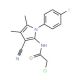 2-chloro-N-[3-cyano-1-(4-fluorophenyl)-4,5-dimethyl-1H-pyrrol-2-yl]acetamide - chemical structure image